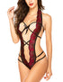 Womens Lace Transparent Perspective Corset Bodysuit - ROUTINE FASHION